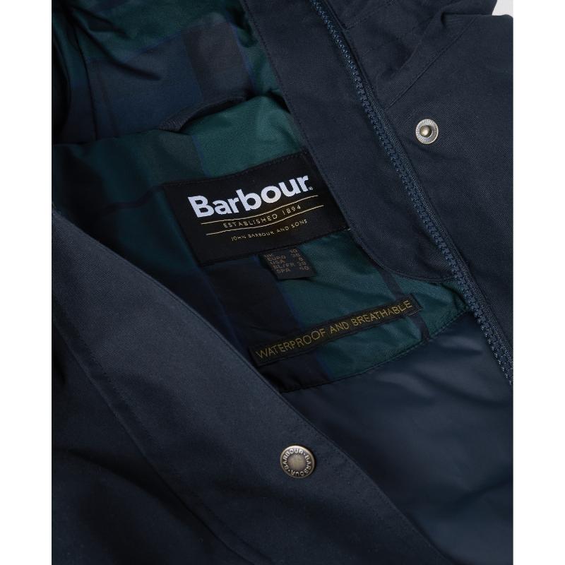 Barbour Bamburgh Ladies Waterproof Jacket - Deep Navy/Blackwatch