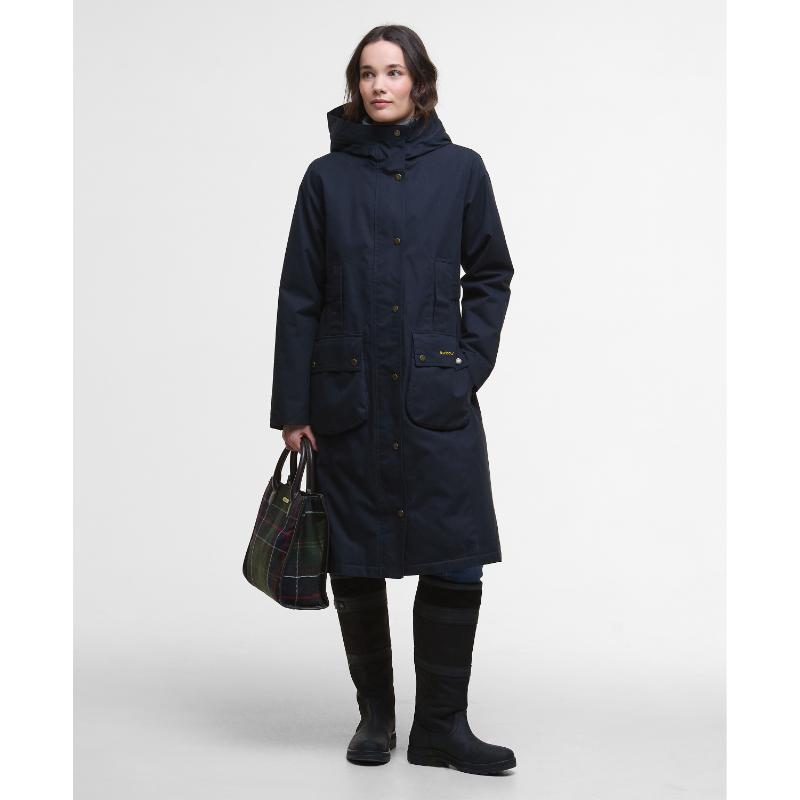 Barbour Bamburgh Ladies Waterproof Jacket - Deep Navy/Blackwatch