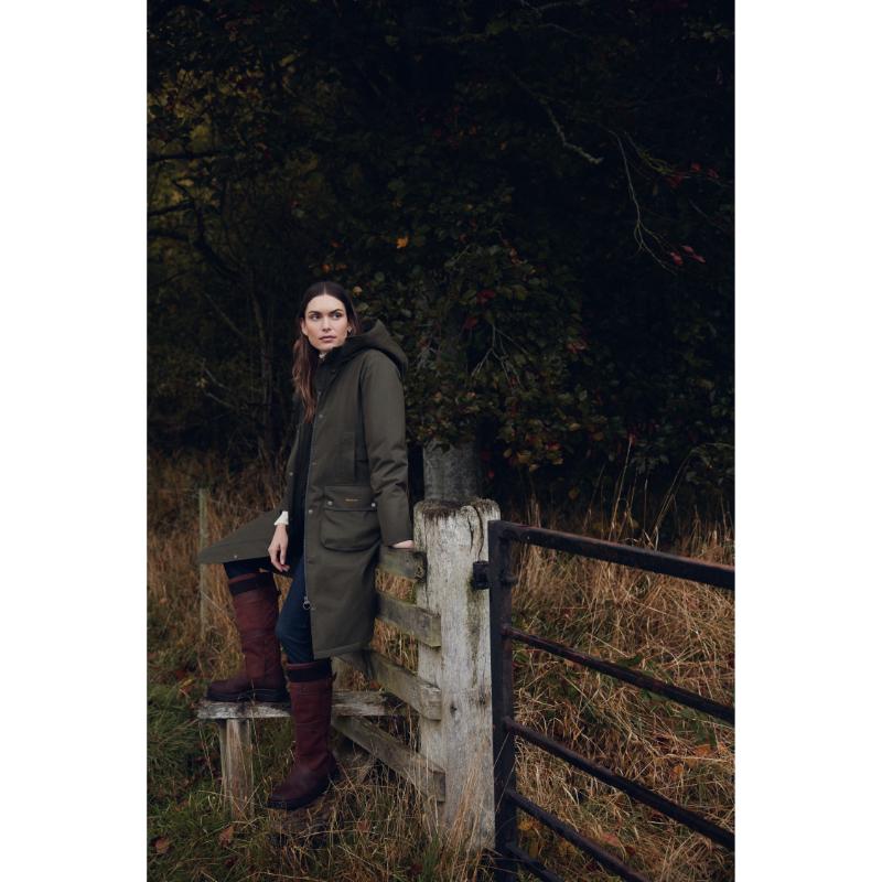 Barbour Bamburgh Ladies Waterproof Jacket - Olive/Classic