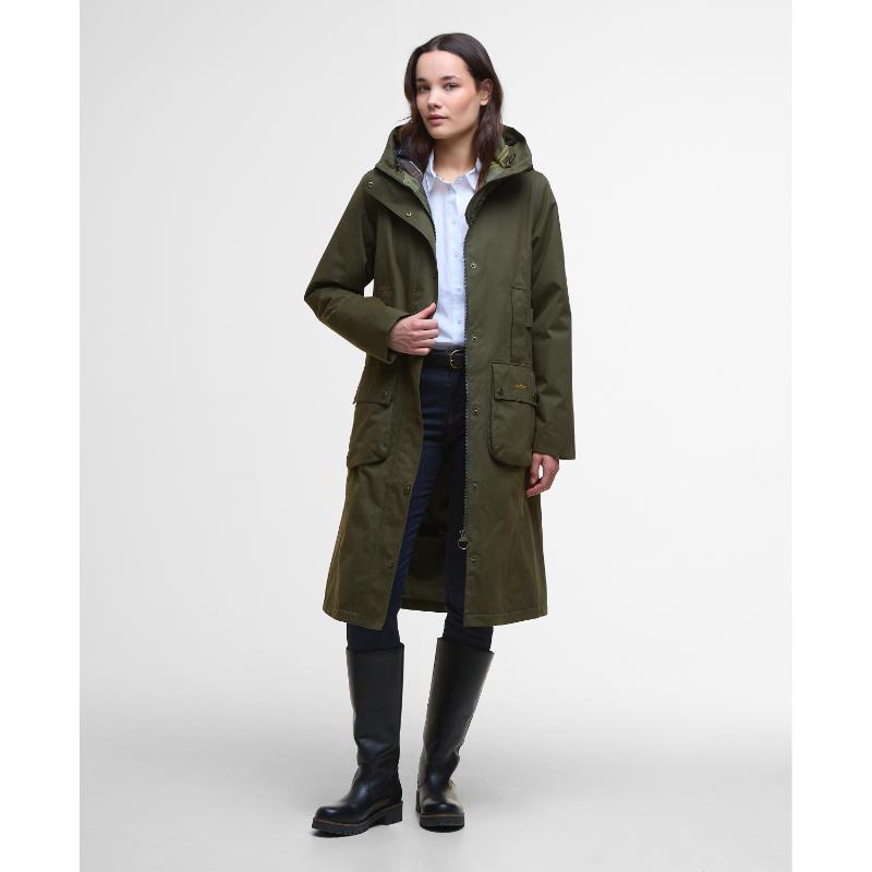 Barbour Bamburgh Ladies Waterproof Jacket - Olive/Classic