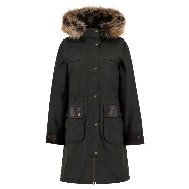 Barbour Durham City Ladies Wax Parka - Fern – William Powell