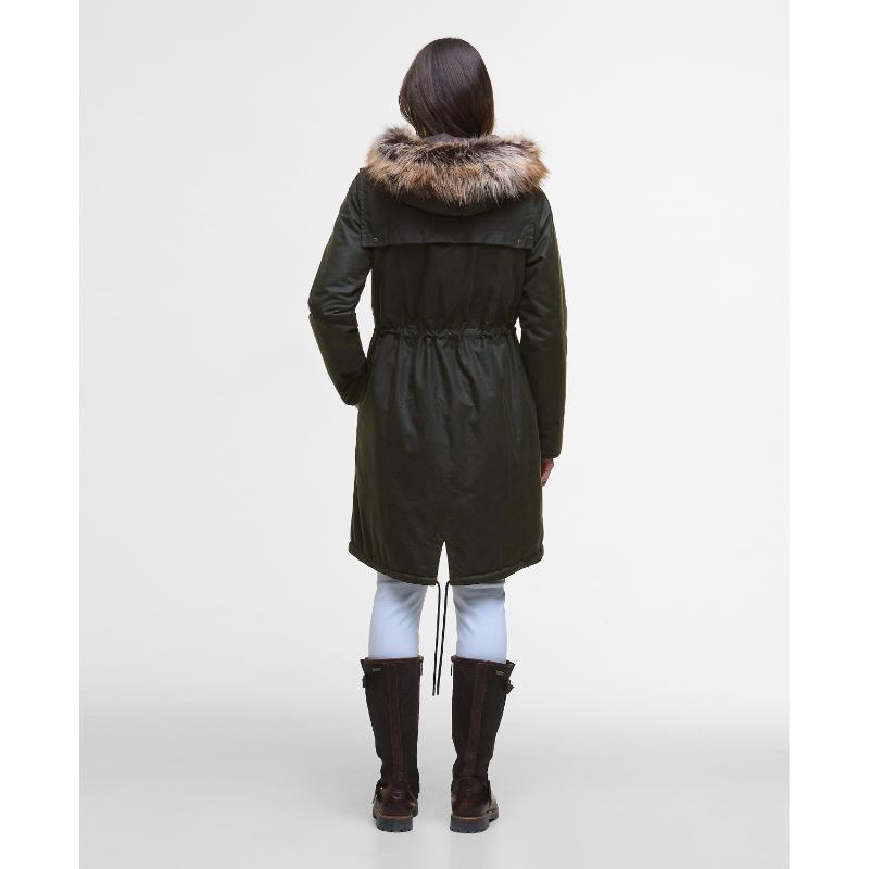 Barbour Durham City Ladies Wax Parka - Fern – William Powell