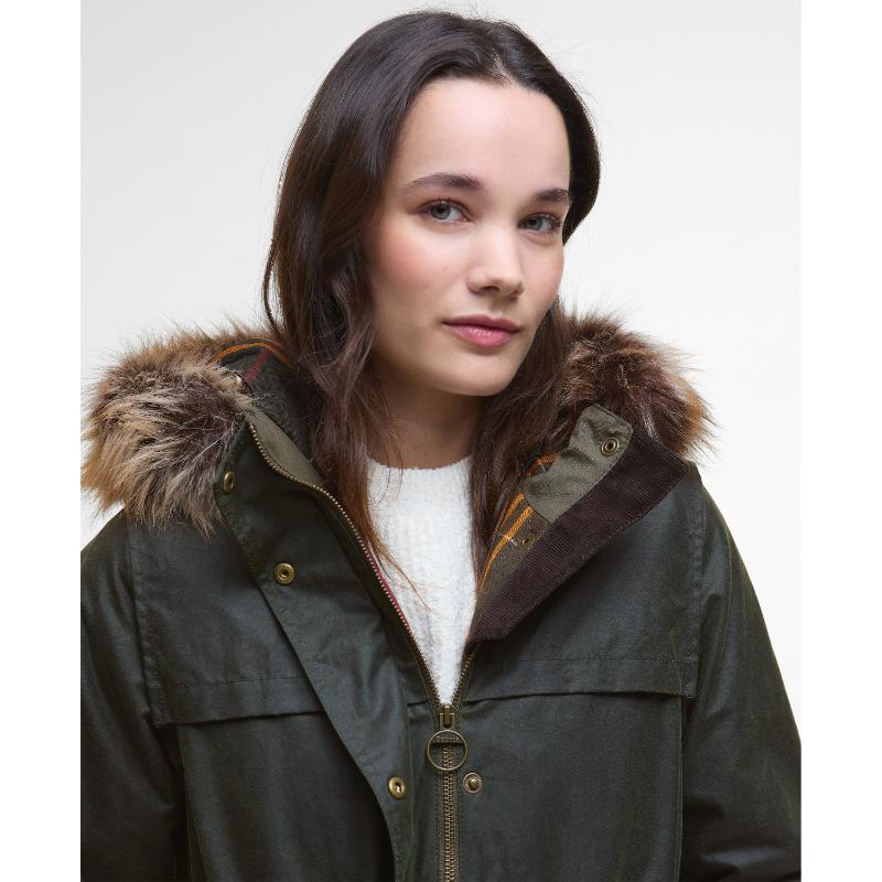 Barbour Durham City Ladies Wax Parka - Fern – William Powell