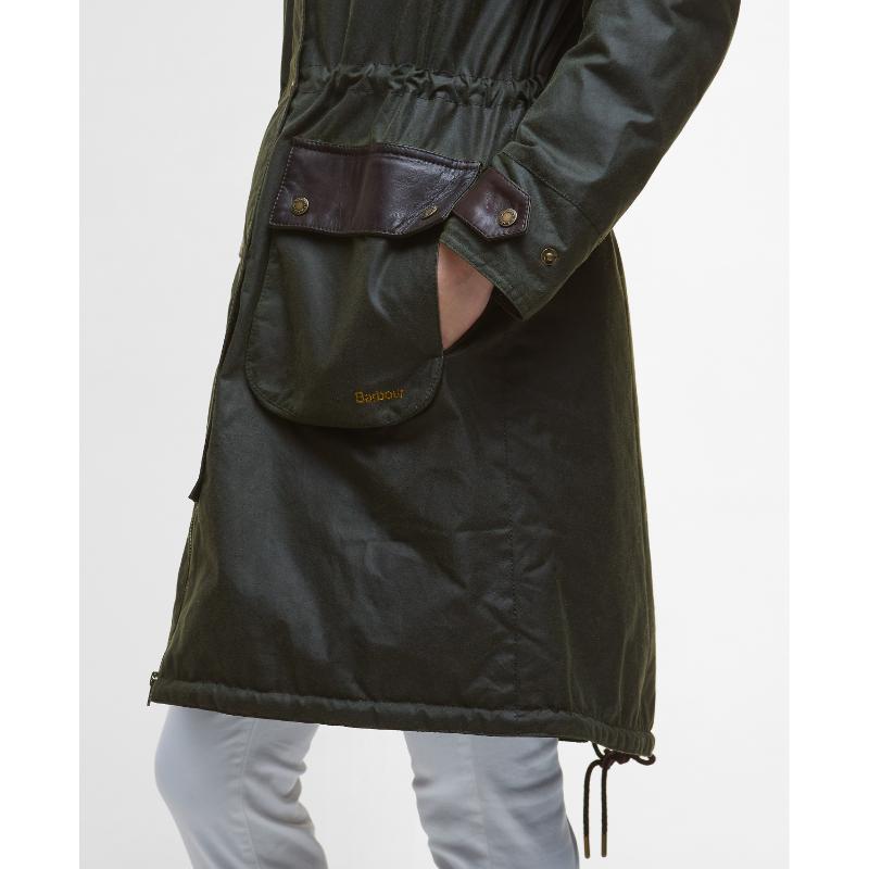 バブアー Barbour Wax Durham レディース UK：8 Barbour Durham City Ladies Wax Parka - Fern – William Powell