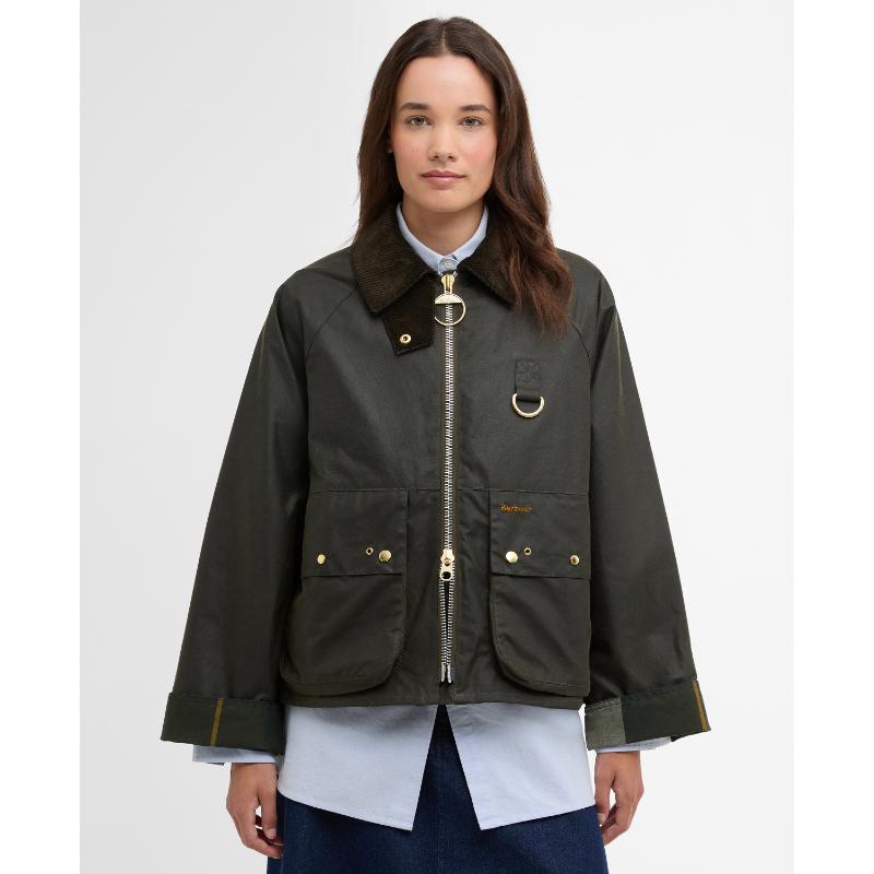 Barbour Kearton Ladies Wax Jacket - Archive Olive/Ancient Tartan