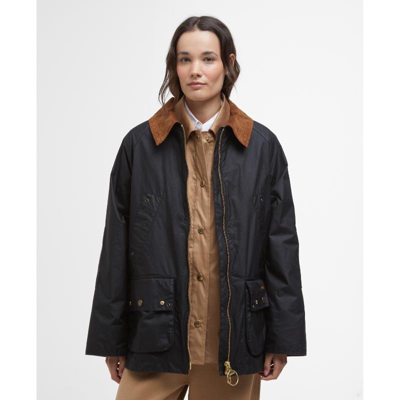 Barbour Raelynn Ladies Wax Jacket - Black/Ancient Tartan – William