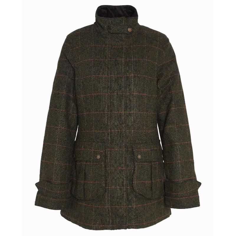 Barbour Fairfield Ladies Wool Tweed Waterproof Jacket Spiced