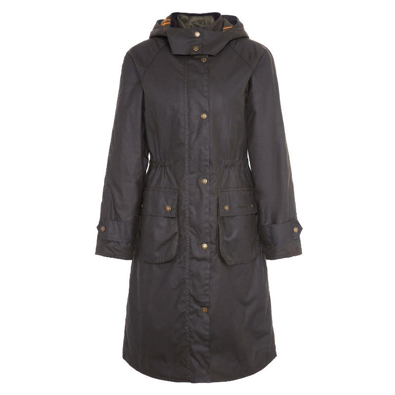 Barbour Long Cannich Ladies Wax Coat Olive Classic William Powell