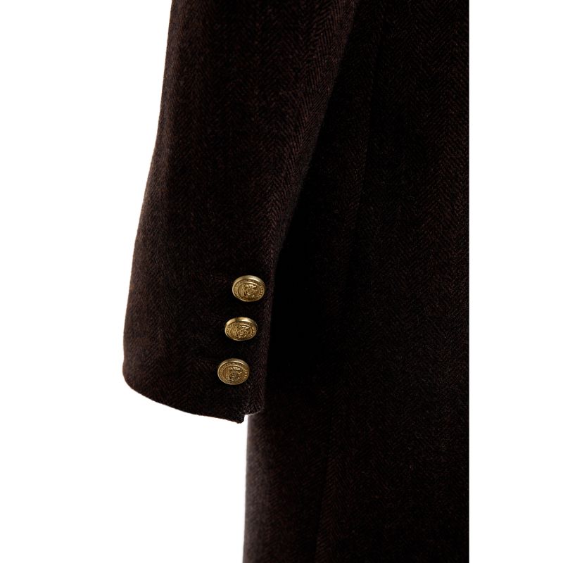 Holland Cooper Highgrove Ladies Tweed Coat - Chocolate Herringbone