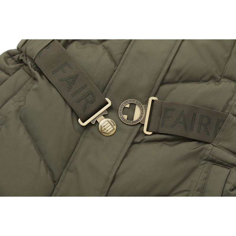 Fairfax & Favor Charlotte Padded Ladies Longline Coat - Khaki