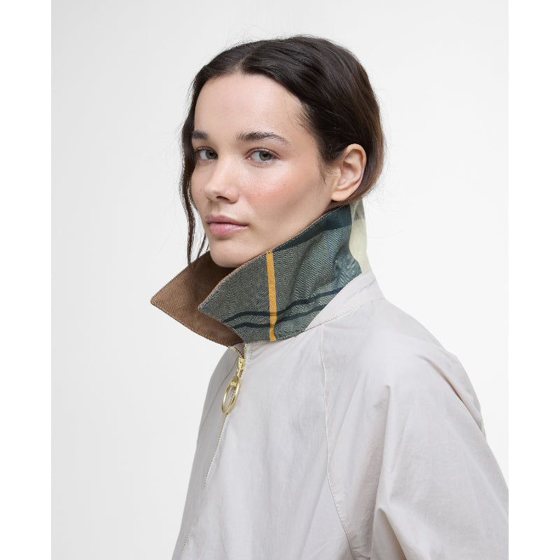 Barbour Catlin Ladies Showerproof Jacket - Oatmeal/Ancient Tartan