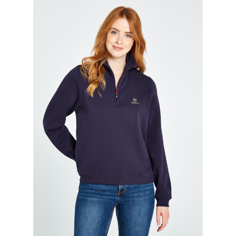 Dubarry Castlemartyr Quarter-Zip Ladies Sweatshirt - Navy