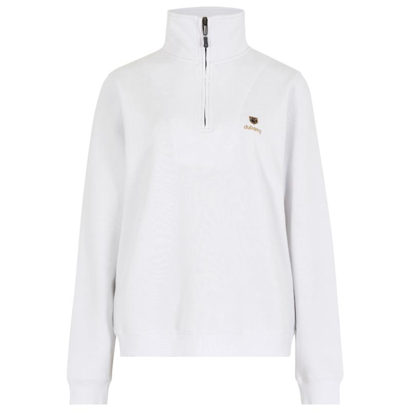 Dubarry Castlemartyr Quarter-Zip Ladies Sweatshirt - White
