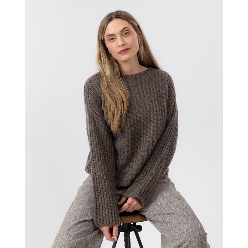 Holebrook Cajsa Ladies Merino Knitted Jumper - Dark Taupe
