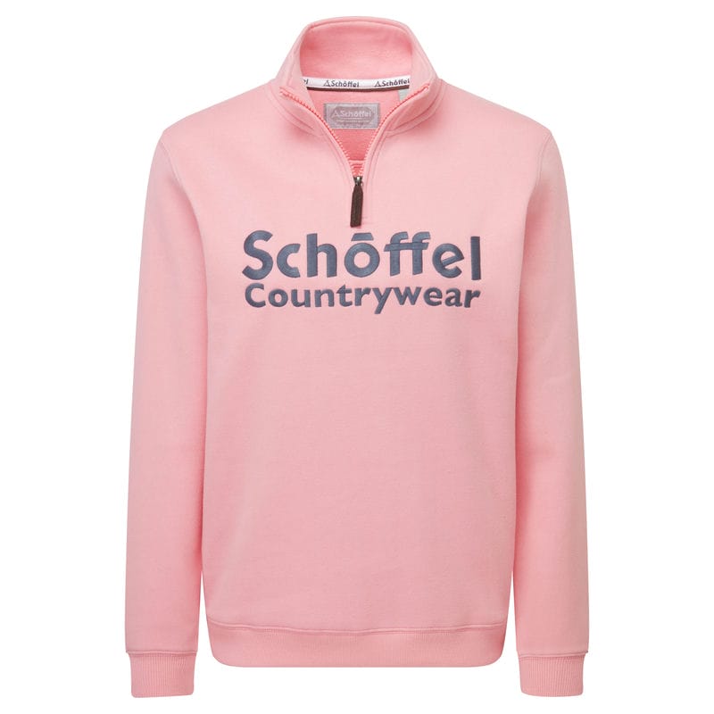 Schoffel St Issey Ladies 1/4 Zip Sweatshirt - Dusky Pink