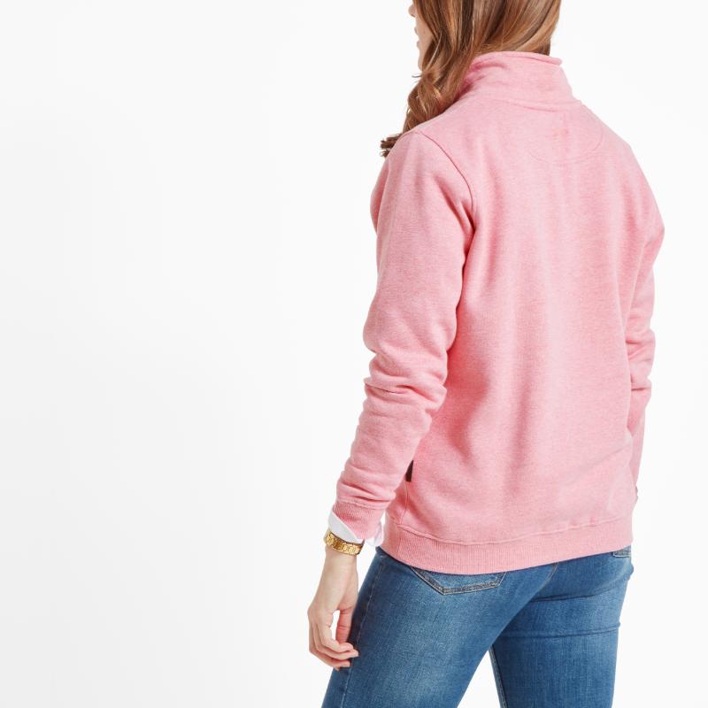 Schoffel St Issey Ladies 1/4 Zip Sweatshirt - Pink Marl