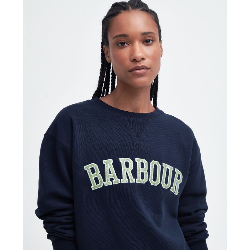 Barbour Northumberland Ladies Sweatshirt - Navy/Green