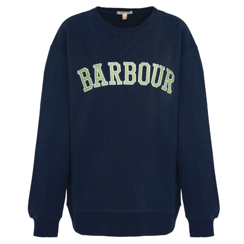 Barbour Northumberland Ladies Sweatshirt - Navy/Green