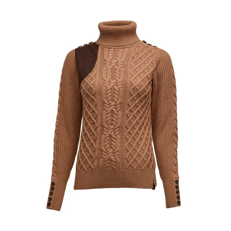 Holland Cooper Country Roll Neck Ladies Knit - Caramel