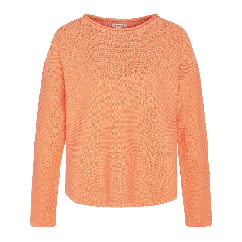 Barbour Marine Ladies Knitted Jumper - Apricot Crush