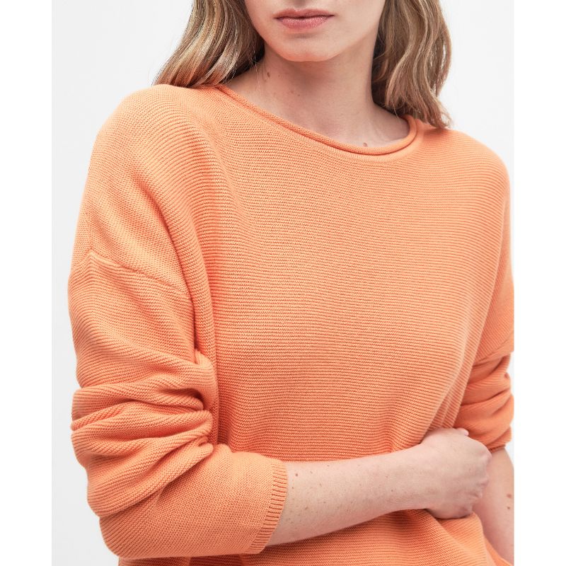 Barbour Marine Ladies Knitted Jumper - Apricot Crush