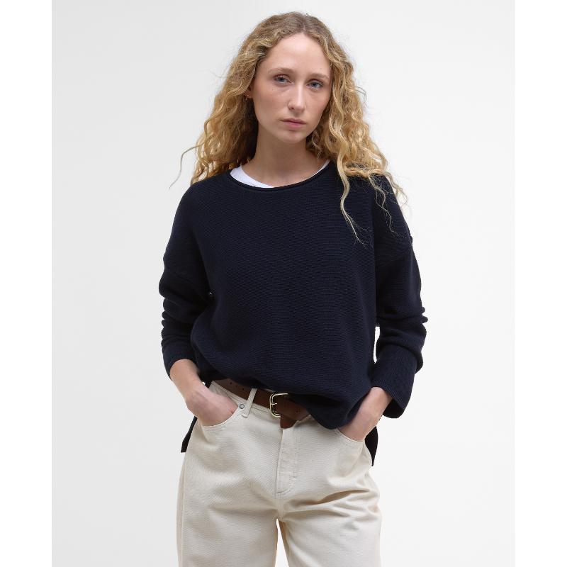 Barbour Marine Ladies Knitted Jumper - Navy – William Powell