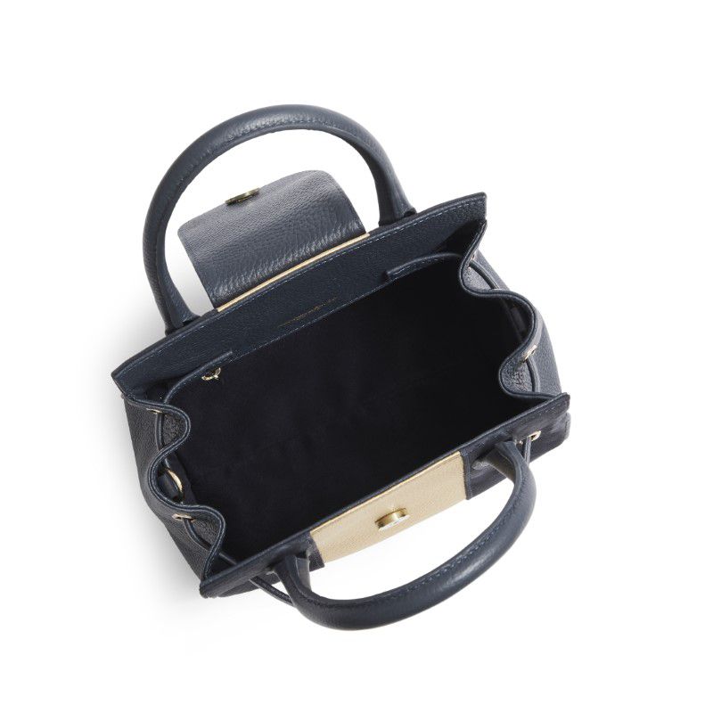 Fairfax & Favor Mini Windsor Handbag (10 Year Anniversary Collection) - Navy/Gold