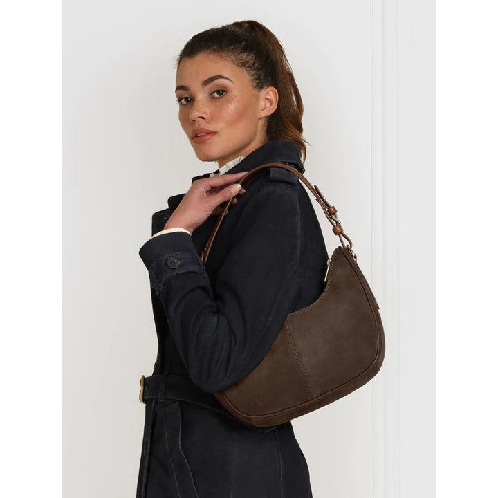 Fairfax & Favor Tetbury Crescent Ladies Shoulder Bag - Chocolate