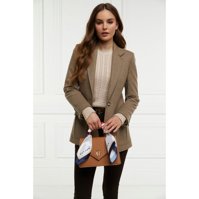Holland Cooper Mayfair Ladies Leather Scarf Bag - Tan