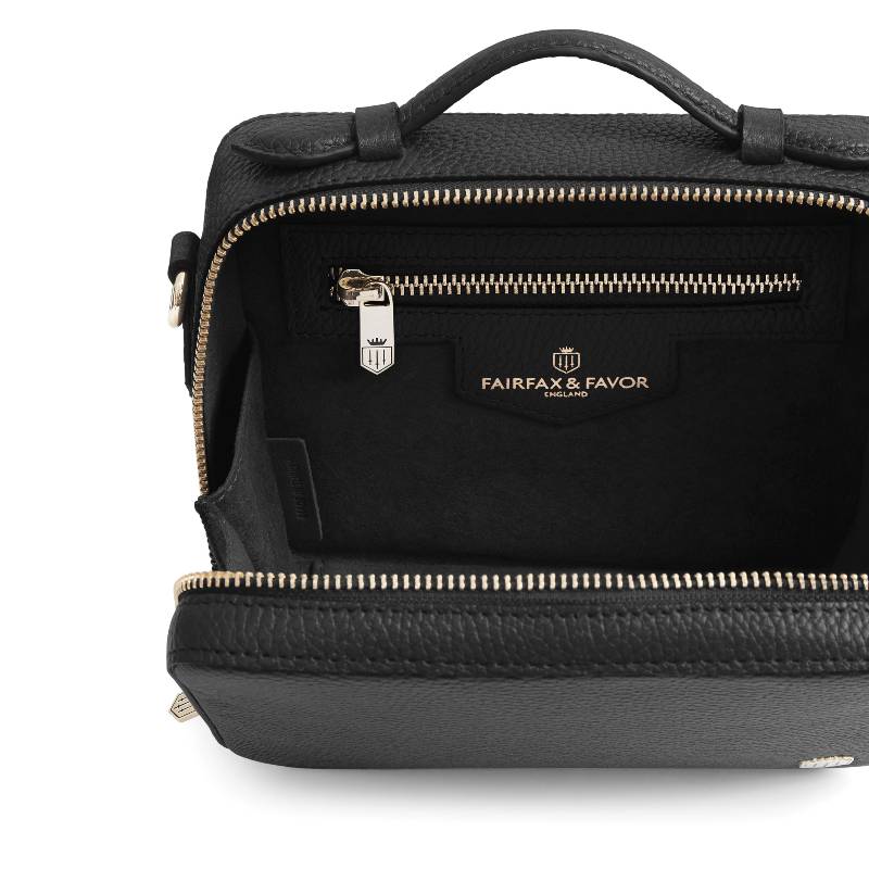 Fairfax & Favor Buckingham Ladies Cross Body Bag - Black Leather