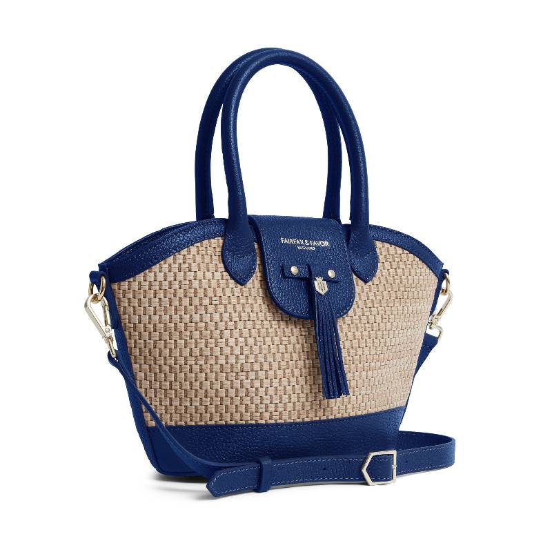 Fairfax & Favor Mini Windsor Basket Handbag - Porto Blue