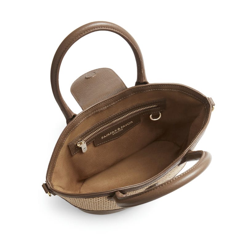 Fairfax & Favor Mini Windsor Basket Handbag - Tan Leather