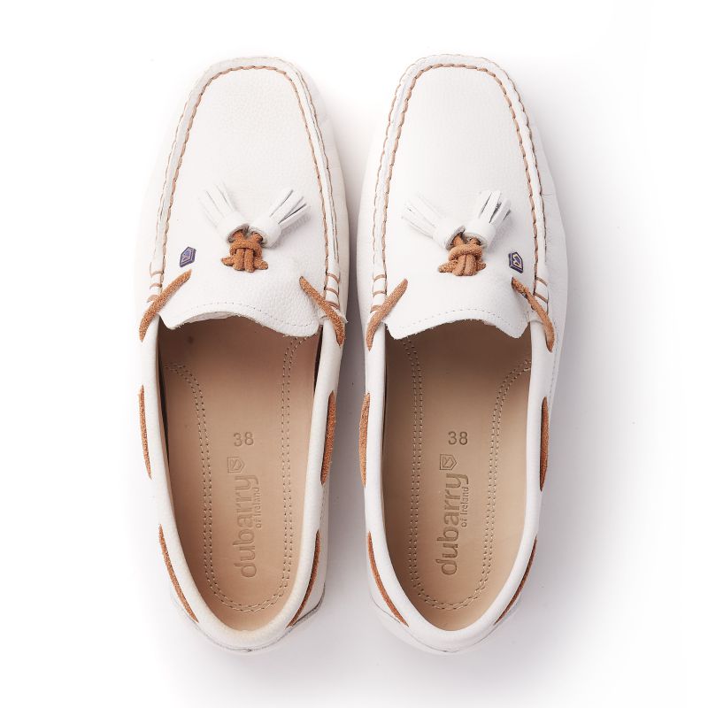 Dubarry Jamaica Ladies Leather Loafer - Sail White