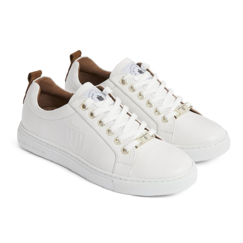 Fairfax & Favor Finchley Ladies Leather Trainer - White