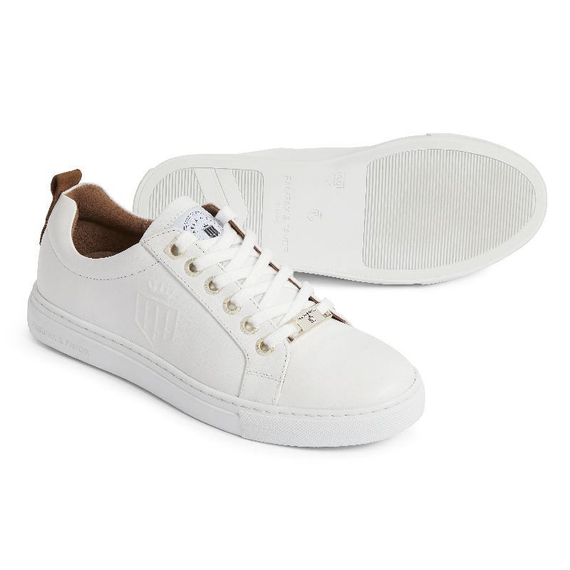 Fairfax & Favor Finchley Ladies Leather Trainer - White