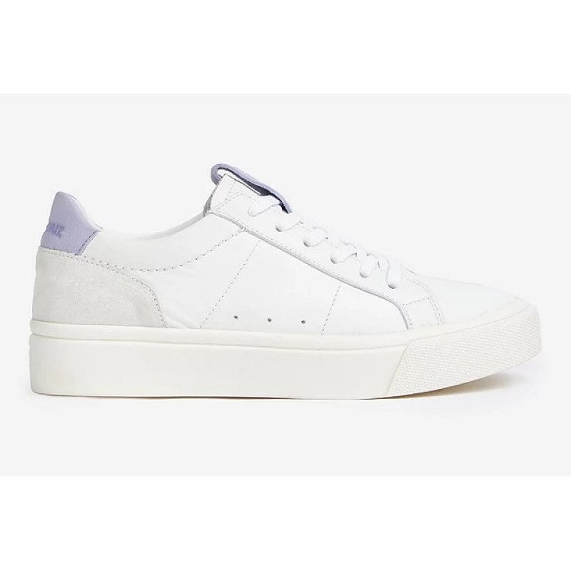 Barbour Lilly Ladies Leather Trainers - White/Lavender