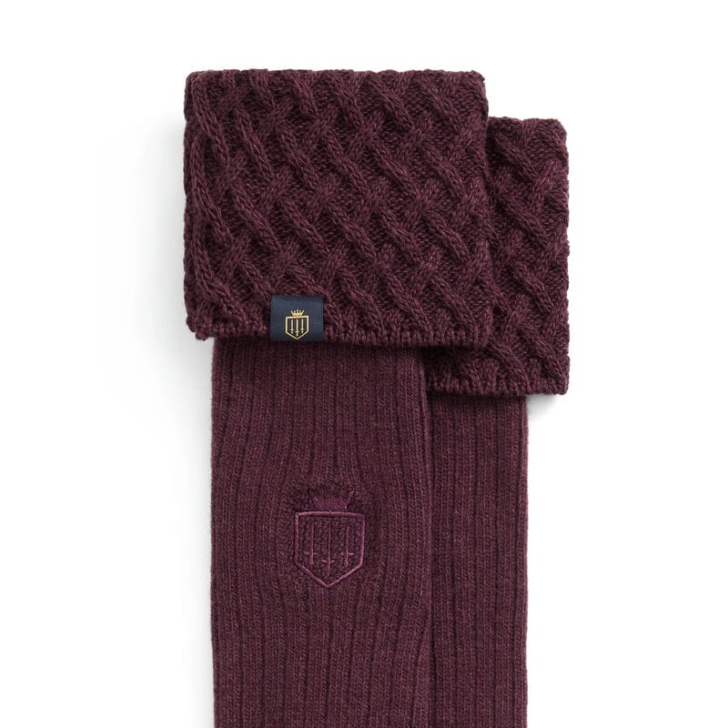 Fairfax & Favor Explorer Merino Wool Ladies Sock - Plum