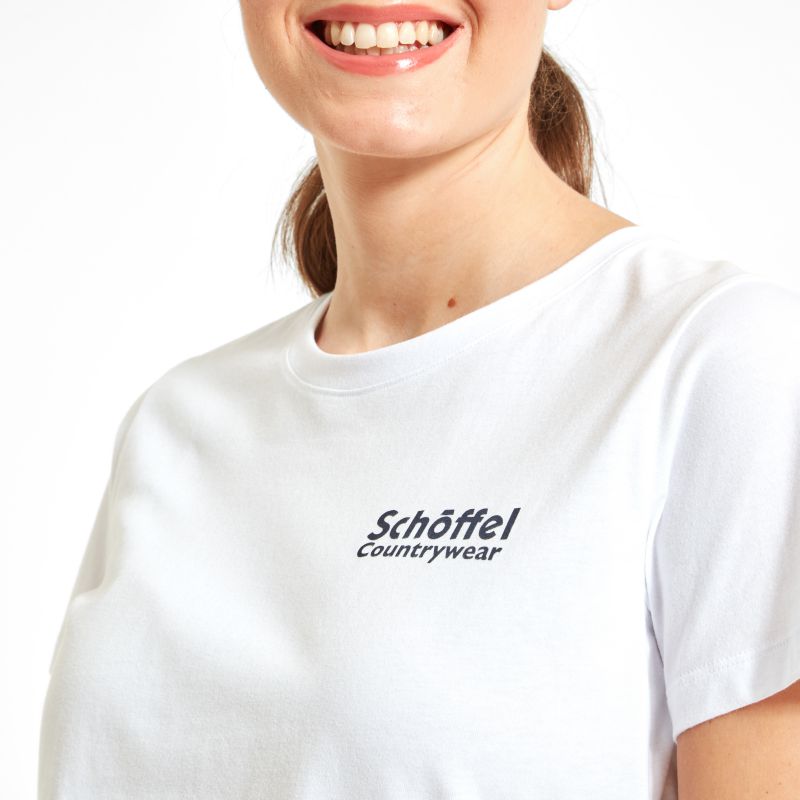 Schoffel Torre Ladies T-Shirt - White/Navy Logo