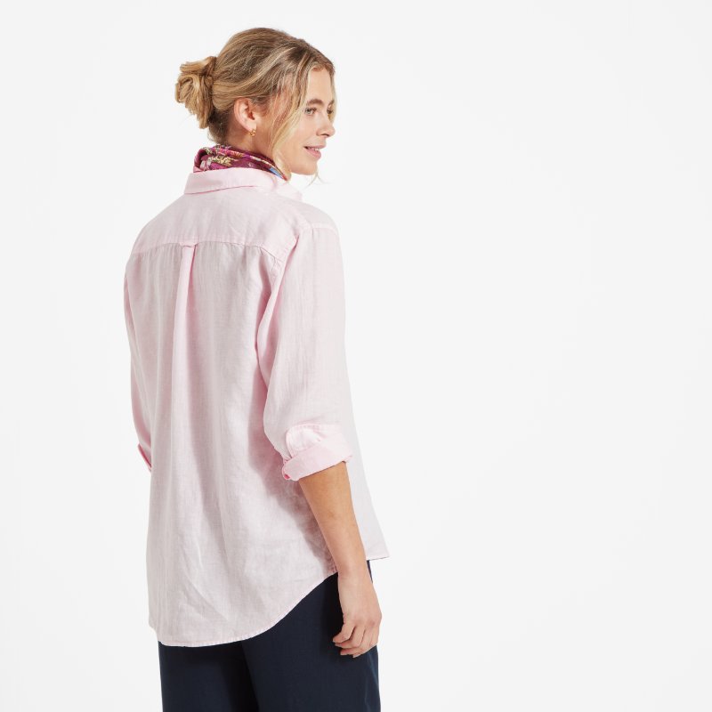 Schoffel Salthouse Ladies Linen Shirt - Pale Pink