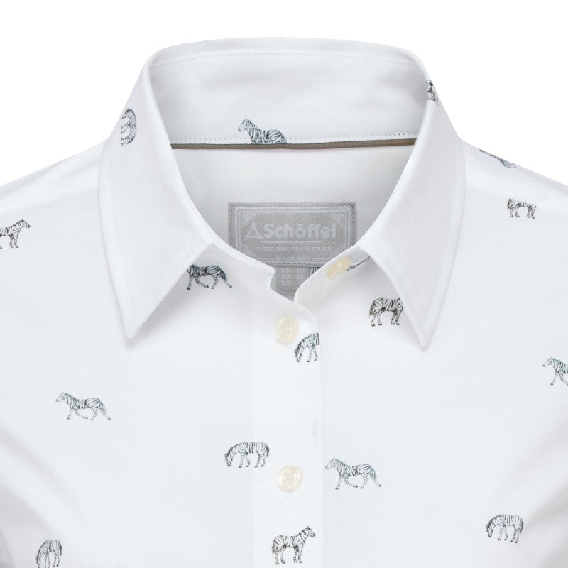 Schoffel Ladies Norfolk Shirt - Zebra Print