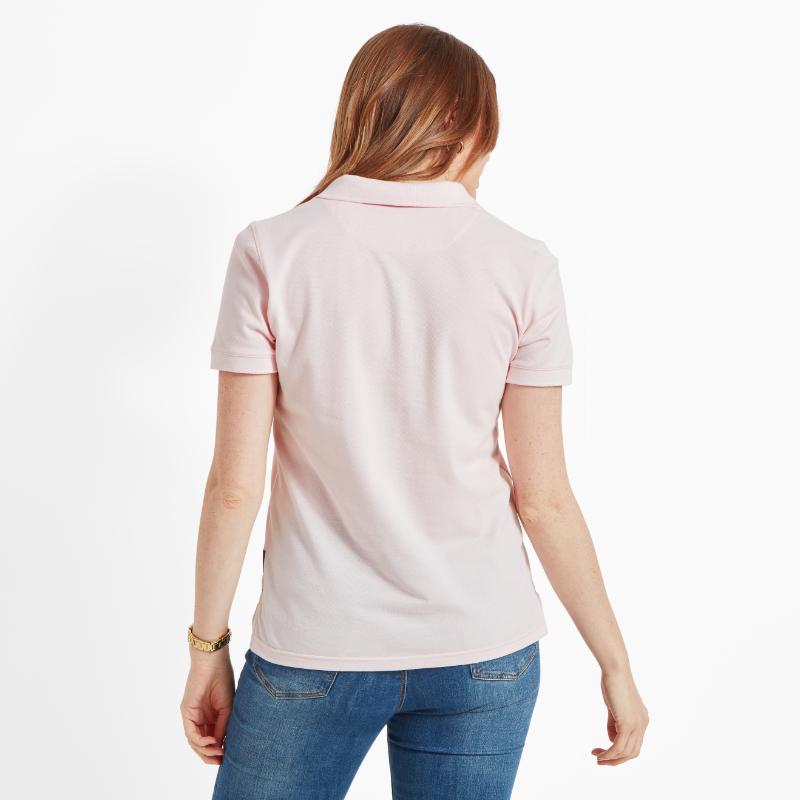 Schoffel St Ives Tailored Ladies Polo Shirt - Pale Pink