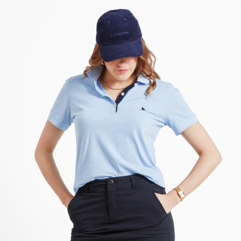 Schoffel St Ives Tailored Ladies Polo Shirt - Sky Blue