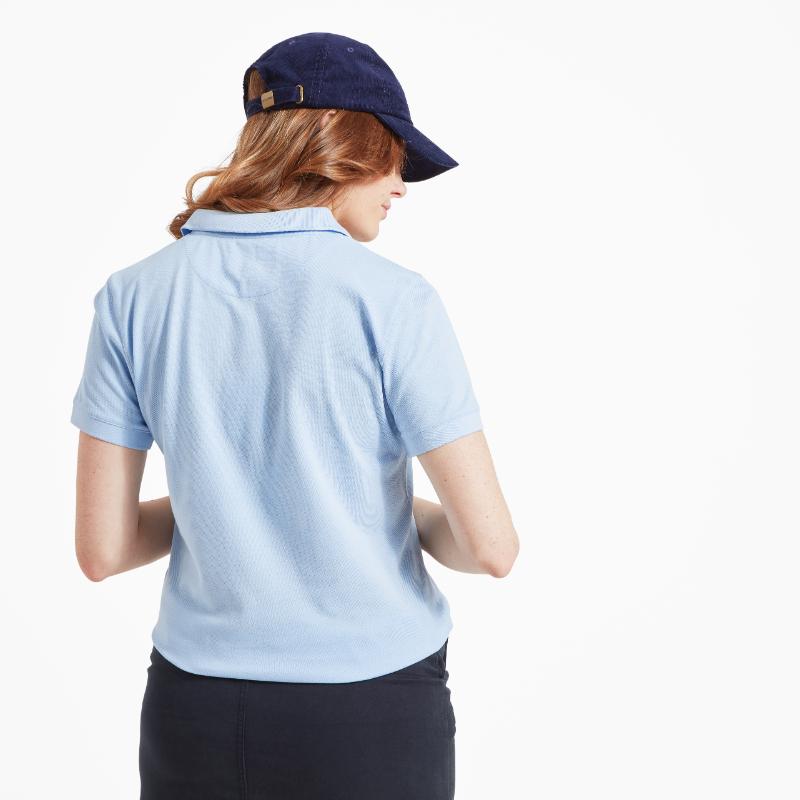 Schoffel St Ives Tailored Ladies Polo Shirt - Sky Blue