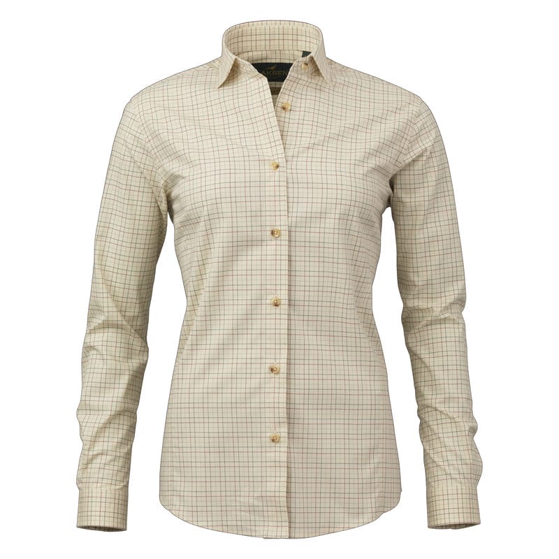 Laksen Ava Ladies Shirt - Olive/Old Red/Sand