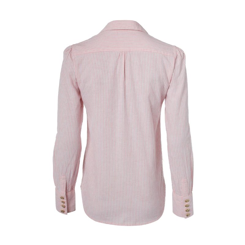 Holland Cooper Classic V-Neck Blouse - Pink Stripe
