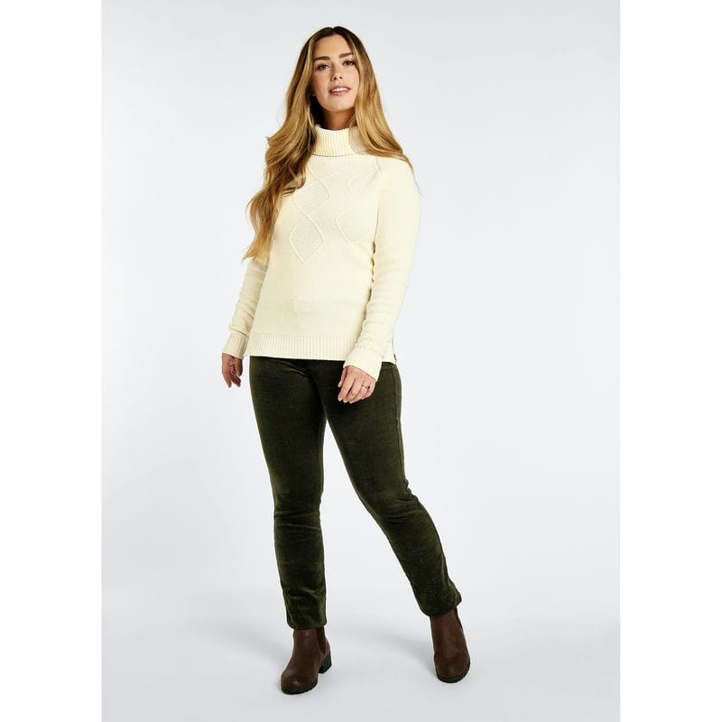 Dubarry Honeysuckle Ladies Stretch Pincord Jeans - Olive