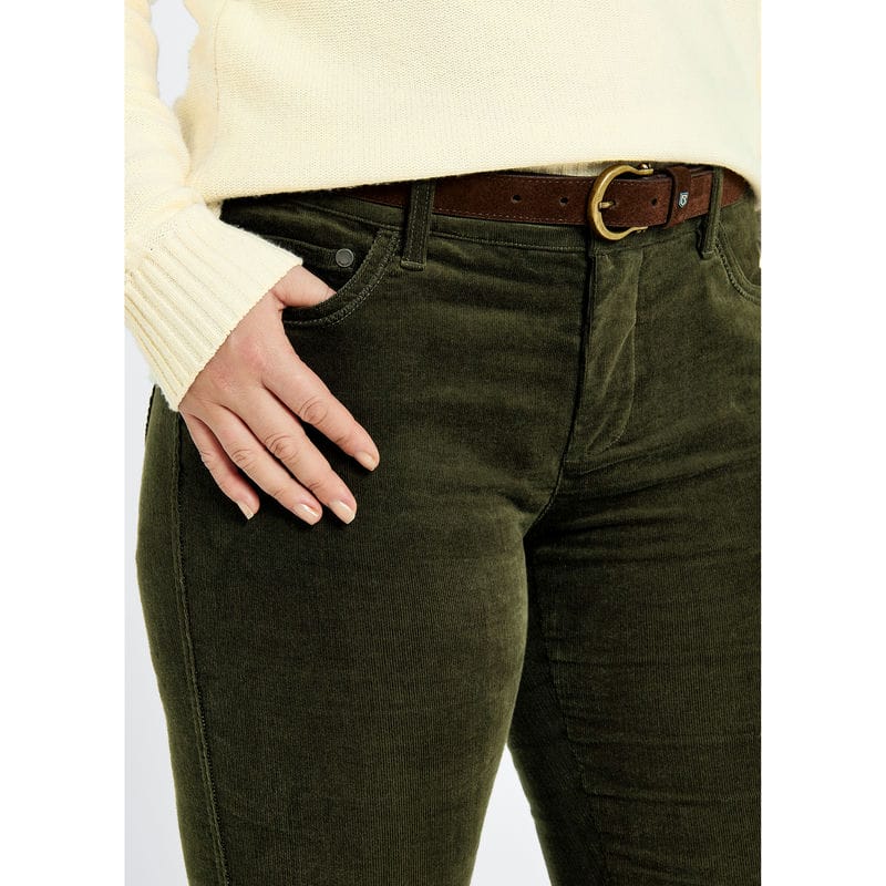 Dubarry Honeysuckle Ladies Stretch Pincord Jeans - Olive