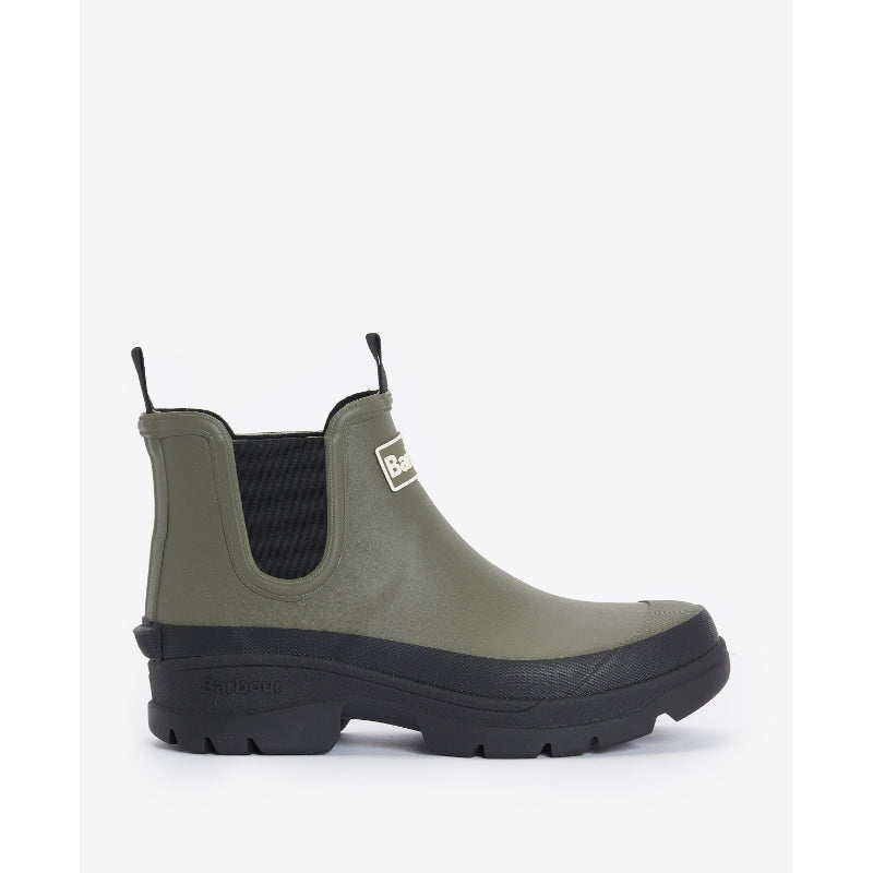 Black fashion chelsea welly boots