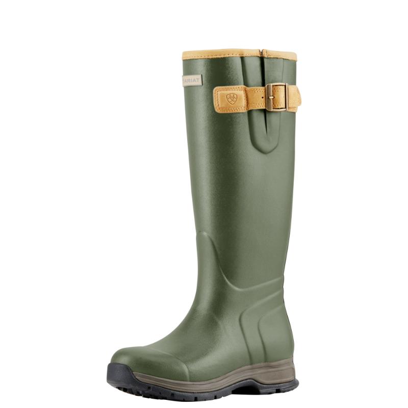 Ariat Ladies Burford Neoprene Wellington Boot Olive Green William Powell