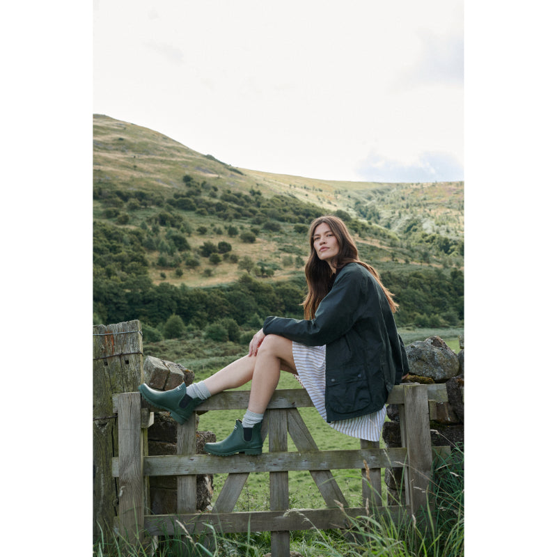 Barbour Wilton Ladies Wellington Chelsea Boot - Olive – William Powell